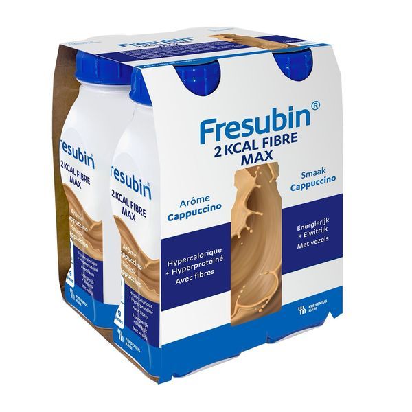 FRESUBIN 2 KCAL FIBRE DRINK MAX Denrée alimentaire destinée à des fins médicales spéciales, cappuccino, 300 ml x 4