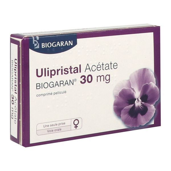 ULIPRISTAL ACETATE BIOGARAN Comprimé pelliculé 30 mg, boîte 1