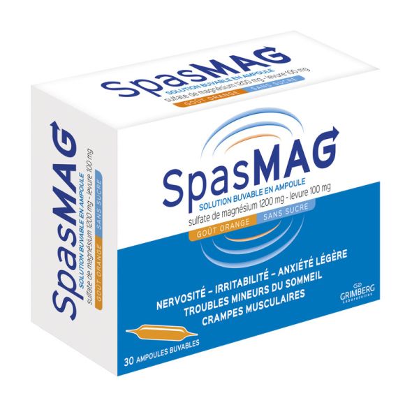 SPASMAG SOLUTION BUVABLE EN AMPOULE B/30
