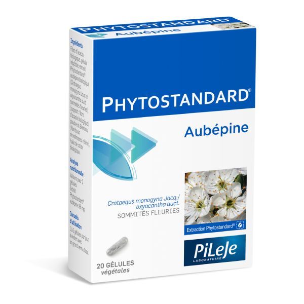 PHYTOSTANDARD D'AUBEPINE GELULE Gélule, complément alimentaire à base d'extrait d'aubépine biologique, bt 20