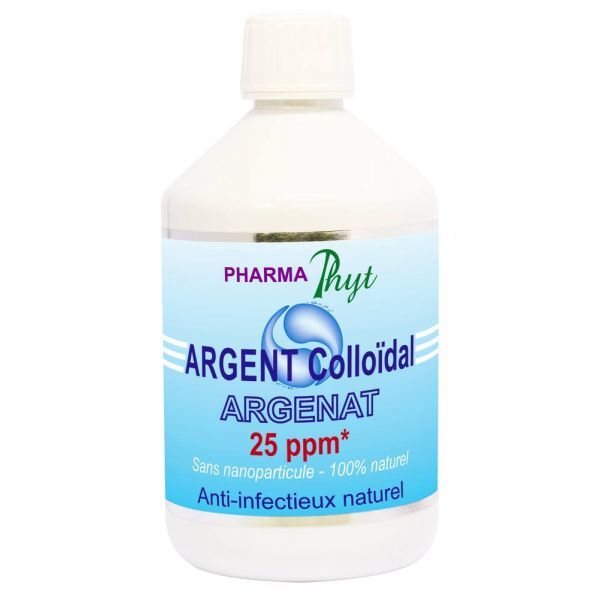Pharmaphyt Argent Colloïdal Solution 25 ppm - flacon 500 ml