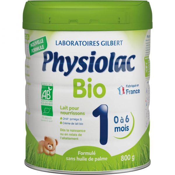 Physiolac Lait 1er âge Physiolac 1 - 0 à 6 mois BIO - pot 800 g