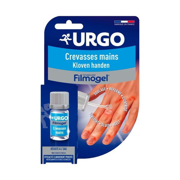 URGO FILMOGEL CREVASSES MAINS Pansement liquide filmogène anti-crevasse, prêt à l'emploi, fl 3,25 ml