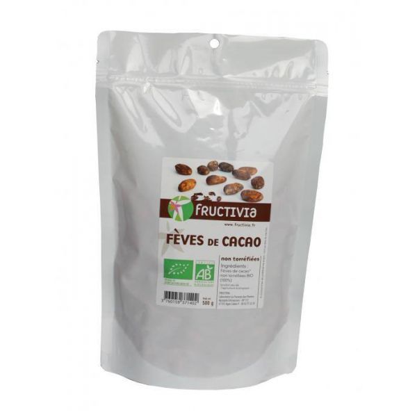 Fructivia Fèves de cacao BIO - sachet 500 g