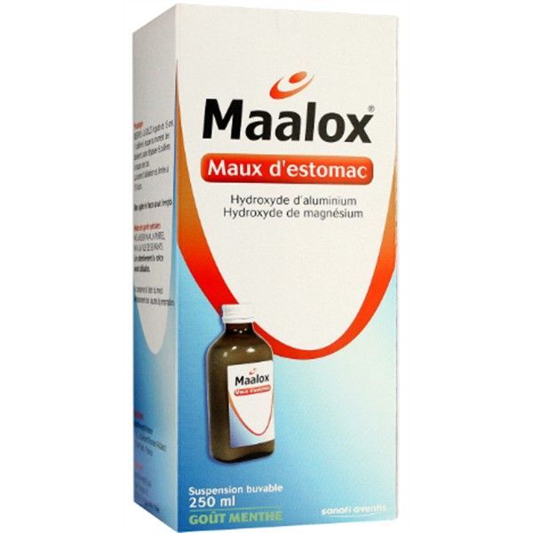 Maalox Maux D'Estomac Hydroxyde D'Aluminium/Hydroxyde De Magnesium 1 Flacon(S) Polyterephtalate (Pet) De 250 Ml