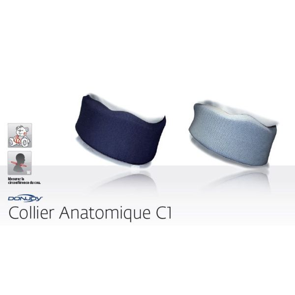 Donjoy Collier Cervical C1 Anatomique Hauteur 7,5 Cm Bleu Taille T2 1