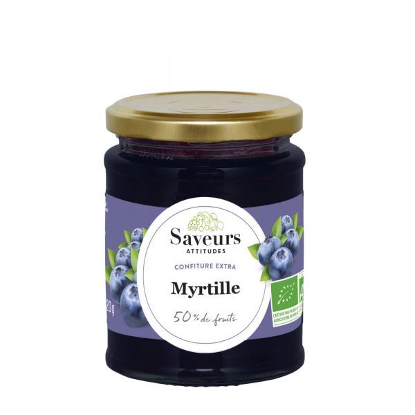 Saveurs & Fruits Confiture extra Myrtille de France BIO - pot 320 g