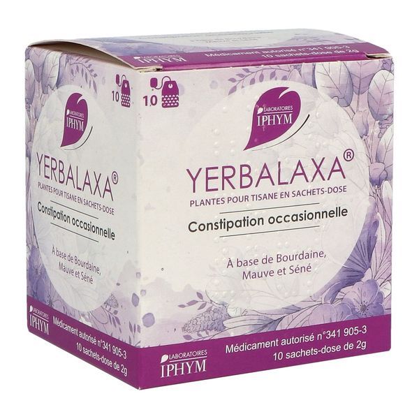YERBALAXA Plantes pour tisane, boîte 10 sachets-dose 2 g