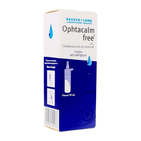 Ophtacalmfree 2 % Collyre En Solution 1 Flacon(S) Polyethylene Haute Densite (Pehd) De 10 Ml Avec Pompe(S) Equipe D'Un Manchon