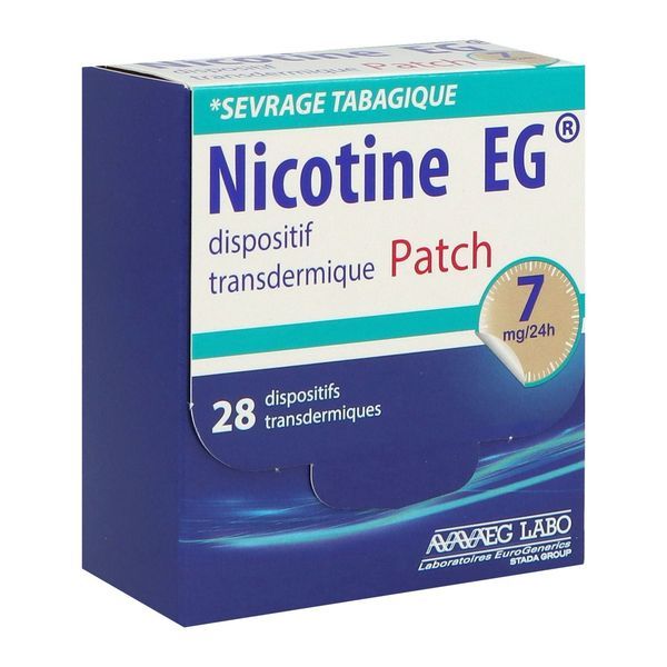 Nicotine Eg 7 Mg/24 H Dispositif Transdermique Dispositif Transdermique En Sachet (Papier/Aluminium/Polyamide/Polyacrylonitrile) B/28