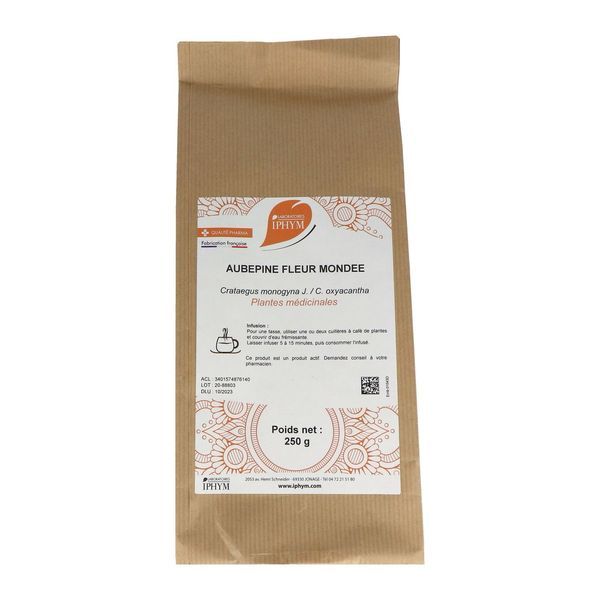 AUBEPINE SOMMITE FLEURIE PHARMA PLANTES Sommité fleurie d'aubépine, vrac, entière, sac 250 g