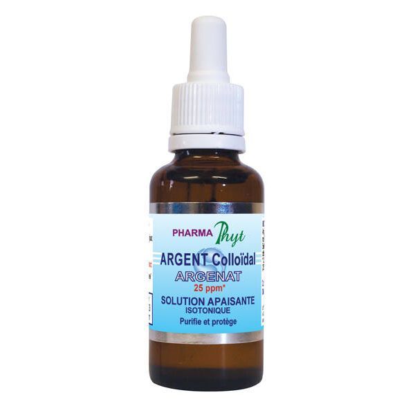 Pharmaphyt Argent Colloïdal solution Apaisante Isotonique 25 ppm (yeux) - compte gouttes 30 ml