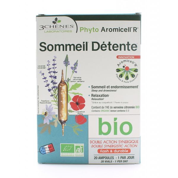 3 Chenes Sommeil Détente BIO - boîte de 20 ampoules de 10 ml