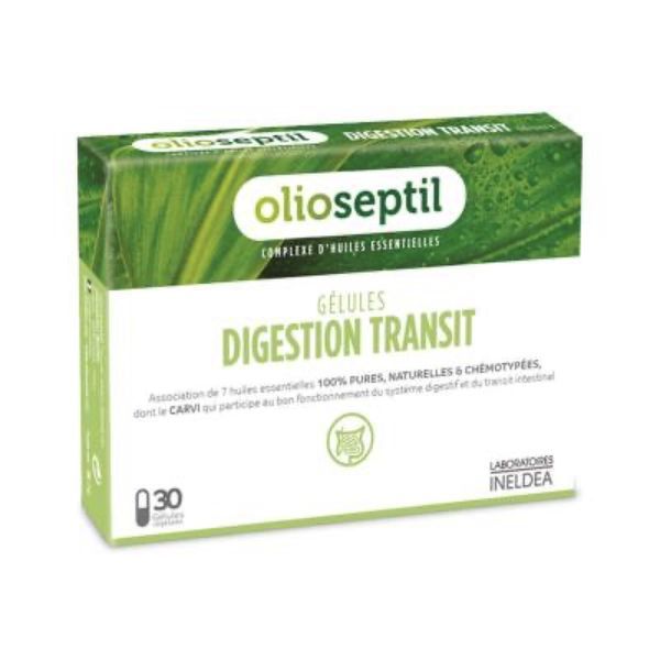 OLIOSEPTIL DIGESTION TRANSIT Gélule, complément alimentaire à base d'huiles essentielles, bt 30