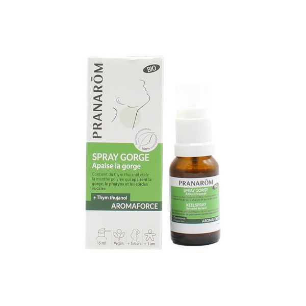 Pranarom Spray gorge apaisant+ BIO - 15 ml