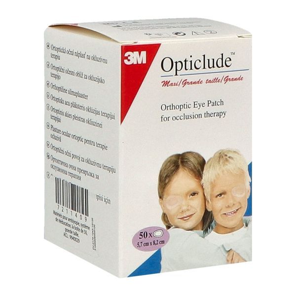 3M Opticlude Pansement Orthoptique Adulte 8*7.5 Cm 50