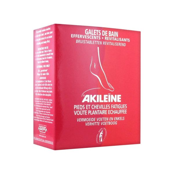 Akileïne Galets de Bain Effervescents-Revitalisants 6 Galets