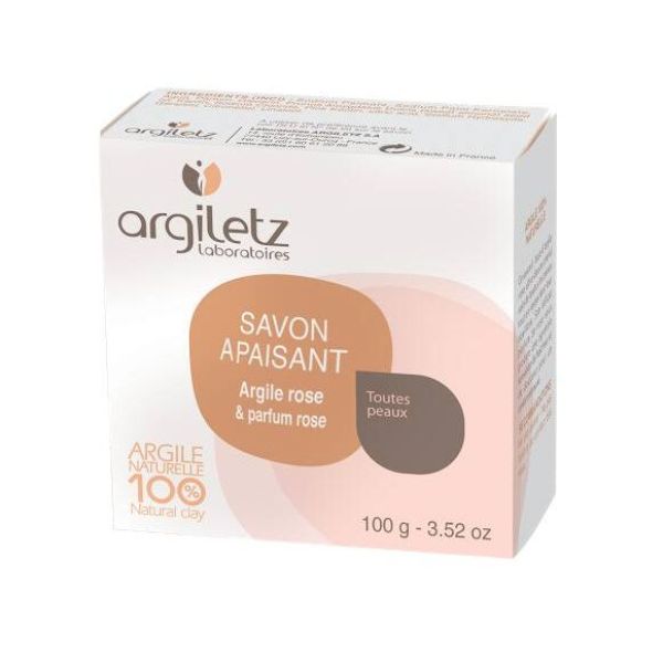 Argiletz Savon Apaisant argile rose parfum Rose - 100 g