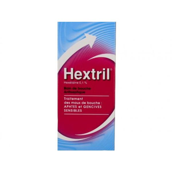 HEXTRIL 0,1 POUR CENT BAIN DE BOUCHE 1 flacon(s) PETP : copolymère de polytéréphta.d'éthlè.glycol et