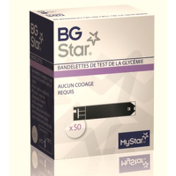 Bgstar Bandelettes Pour Autocontrole Du Sucre Fl 50