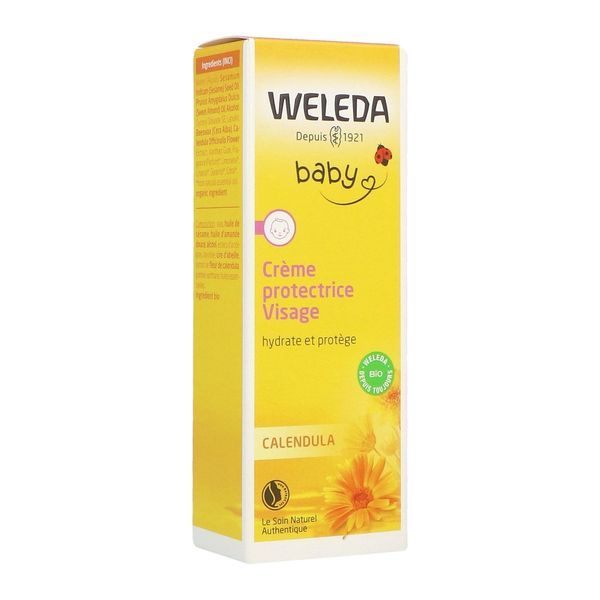 WELEDA BABY CALENDULA CREME PROTECTRICE VISAGE Crème protectrice visage au calendula bio, tube 50 ml