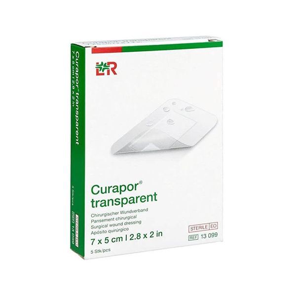Curapor Pansements Steriles Transparents 5*7Cm 5