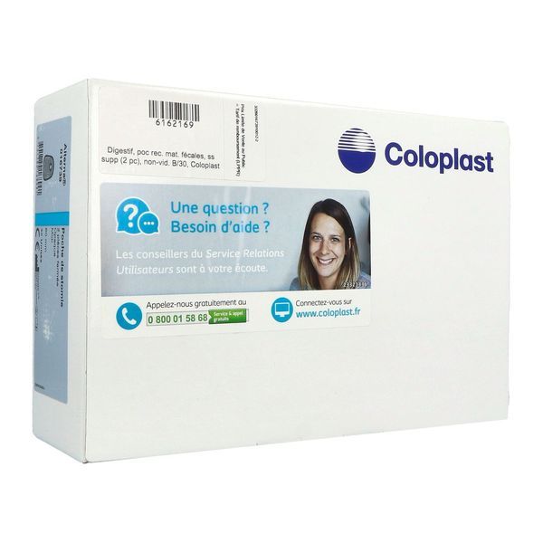 ALTERNA SYSTEME 2 PIECES Poche Midi fermée, filtre intégré, système 2 pièces, opaque, diamètre 60 mm, bt 30