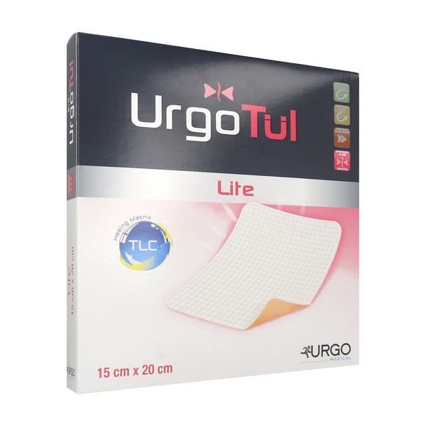URGOTUL LITE Pansement hydrocellulaire lipido-colloïde extra mince, 15 cm x 20 cm, bt 10