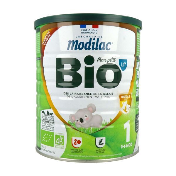 MODILAC 1 MON PETIT BIO LF+ Lait bio pour nourrisson 1er âge, bt 800 g