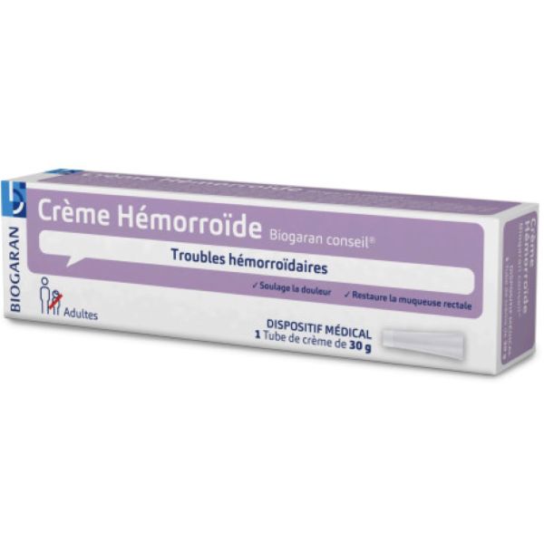 BIOGARAN CONSEILS CREME HEMORROIDE Crème hémorroïde, dispositif médical, tube 30 g