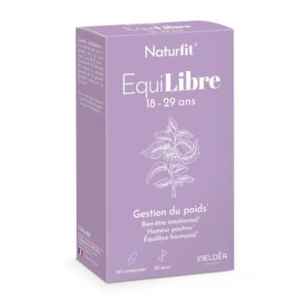 NATURFIT EQUILIBRE 18 - 29 ANS Comprimé, complément alimentaire de plantes, vitamines, minéraux et tryptophane, bt 60