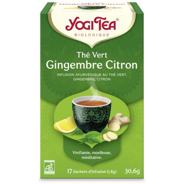 Yogi Tea Thé vert gingembre citron BIO - 17 infusettes