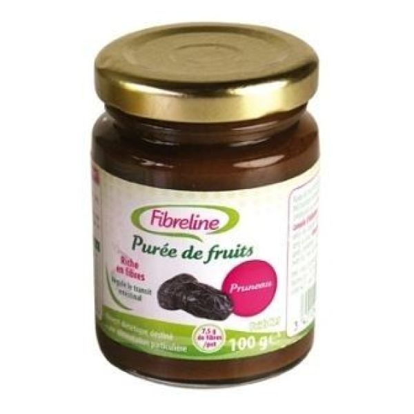 Fibreline puree pruneau  pot100g 