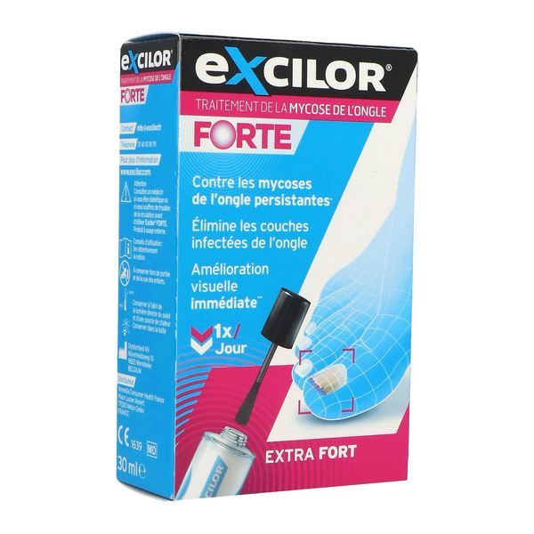 EXCILOR FORTE TRAITEMENT DE LA MYCOSE DE L'ONGLE Solution pour application locale, dispositif médical, fl 30 ml