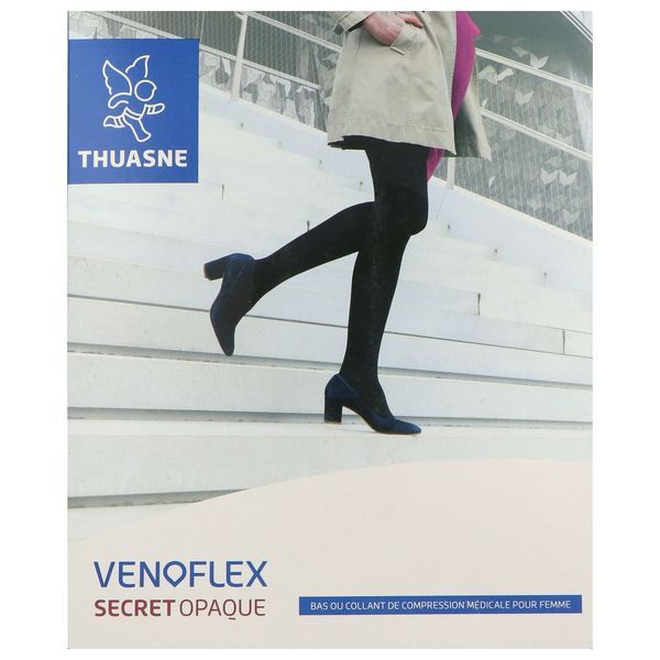 VENOFLEX 2 SECRET OPAQUE Collant médical de compression, classe 2, femme, marine, normal, taille 3, paire