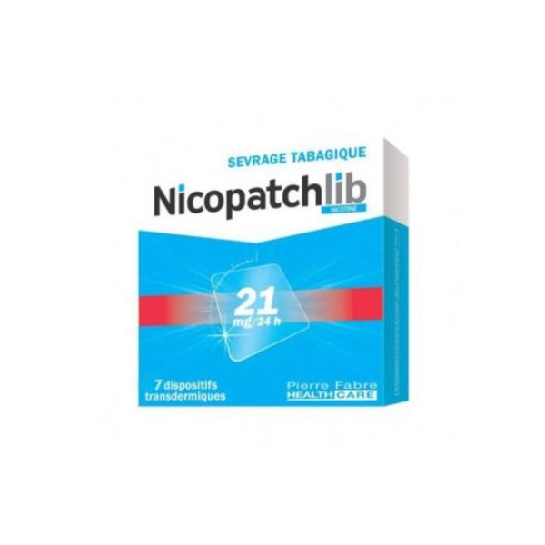 Nicopatchlib 21 Mg/24 Heures (Nicotine) Dispositif Transdermique Dispositif Transdermique En Sachet (Papier / Polyester / Aluminium / Resine De Copoly