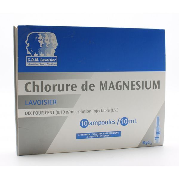 CHLORURE DE MAGNESIUM LAVOISIER Solution injectable 1 g/10 ml ...