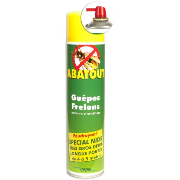 Abatout Anti-Guepes & Frelons Foudroyant Special Nids Liq Spray Aero 800 Ml 1