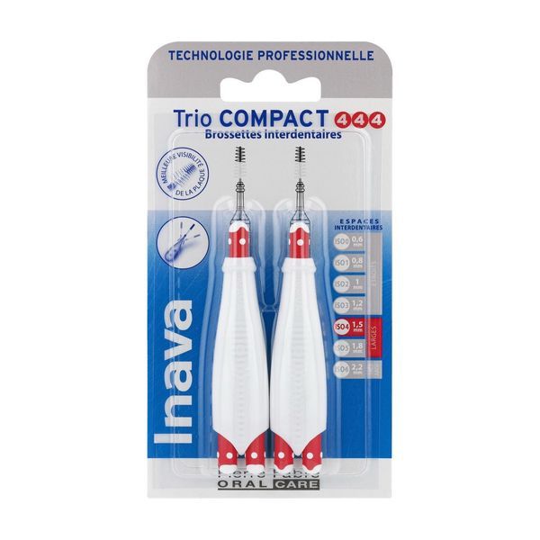 Inava Triocompact (3 Brossettes Sur Un Meme Manche Et 2 Manches Par Blister) 3
