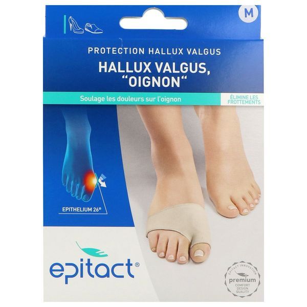 EPITACT BANDAGE DE PROTECTION HALLUX VALGUS Bandage de protection pour Hallux valgus à base d'Epithelium 26, moyen modèle, pointure 39 - 41(ref. HV 2612), unité