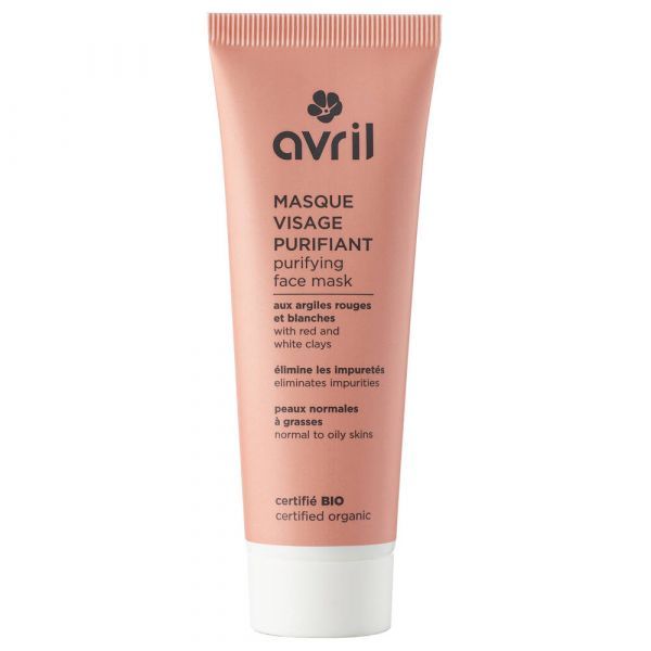 Avril Masque visage purifiant peaux normales à grasses BIO - tube 50 ml