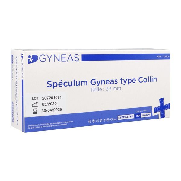 GYNEAS SPECULUM Spéculum type Collin à usage unique, moyen - grand (ref. 01.006PH), unité