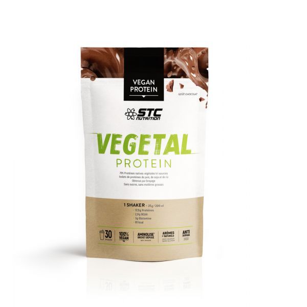 STC Nutrition Vegetal Protein Chocolat - pot 750 g + cuillère doseuse