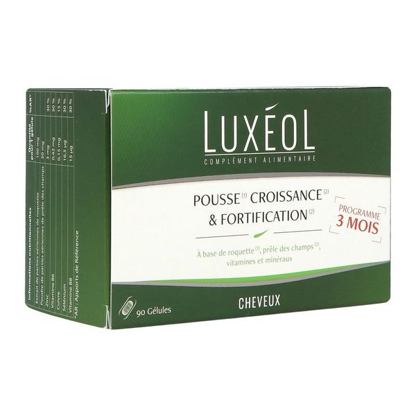 LUXEOL POUSSE CROISSANCE & FORTIFICATION Gélule, complément alimentaire à base de plantes, vitamines et minéraux, bt 90