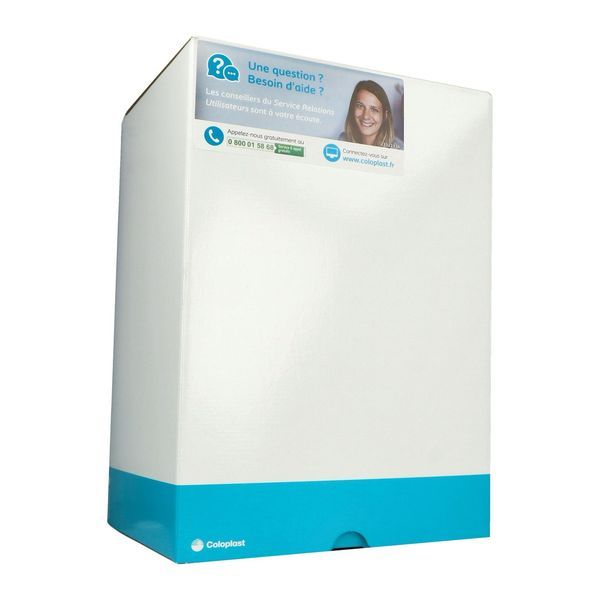 SENSURA MIO FLEX HAUT DEBIT POCHE OUVERTE Poche vidable, système 2 pièces, haut débit, transparente, diamètre 70 mm (ref. 186561), bt 30