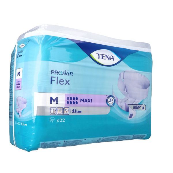 TENA FLEX MAXI Change complet avec ceinture de fixation pour adulte, médium (ref. 725222), sac 22