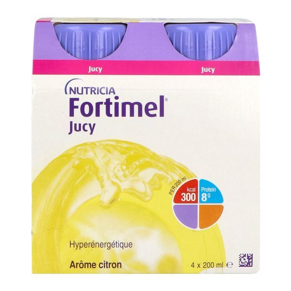 FORTIMEL JUCY 1.5 KCAL Denrée alimentaire destinée à des fins médicales spéciales, citron, 200 ml x 4