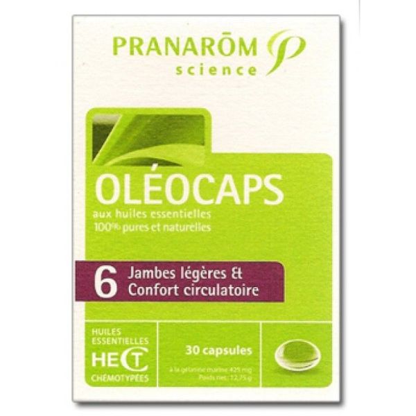 Oleocaps 6:Jambes Legeres Et Confort Circulatoire Capsule 400 Mg 30