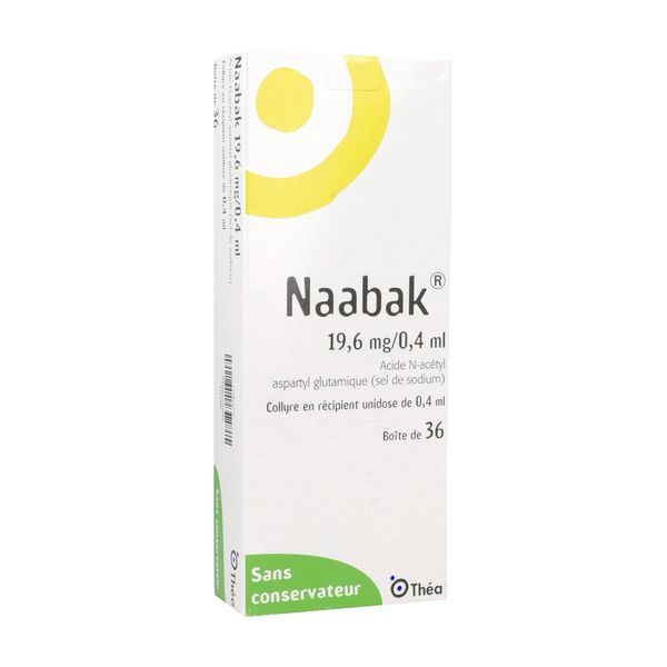 NAABAK UNIDOSE Collyre 19,6 mg/0,4 ml, boîte 36 récipients unidoses 0,4 ml