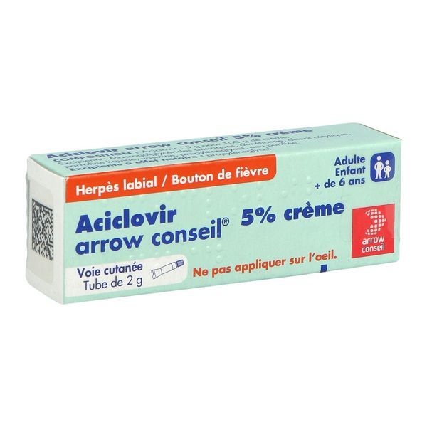 ACICLOVIR ARROW CONSEIL Crème 5 %, tube 2 g